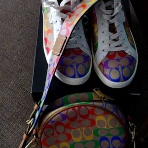 Coach sneakers and crossbody bag